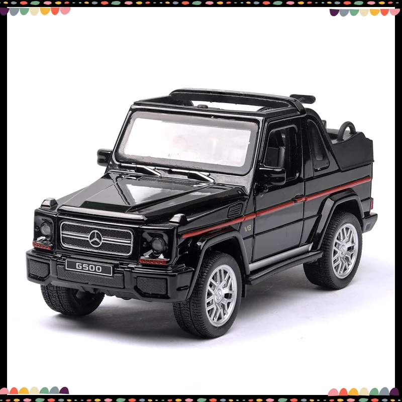 Benz G500 1/32 с капюшоном модель SUV автомобиль литой металлический сплав моделирования транспортных средств Автомобильные фары игрушки для