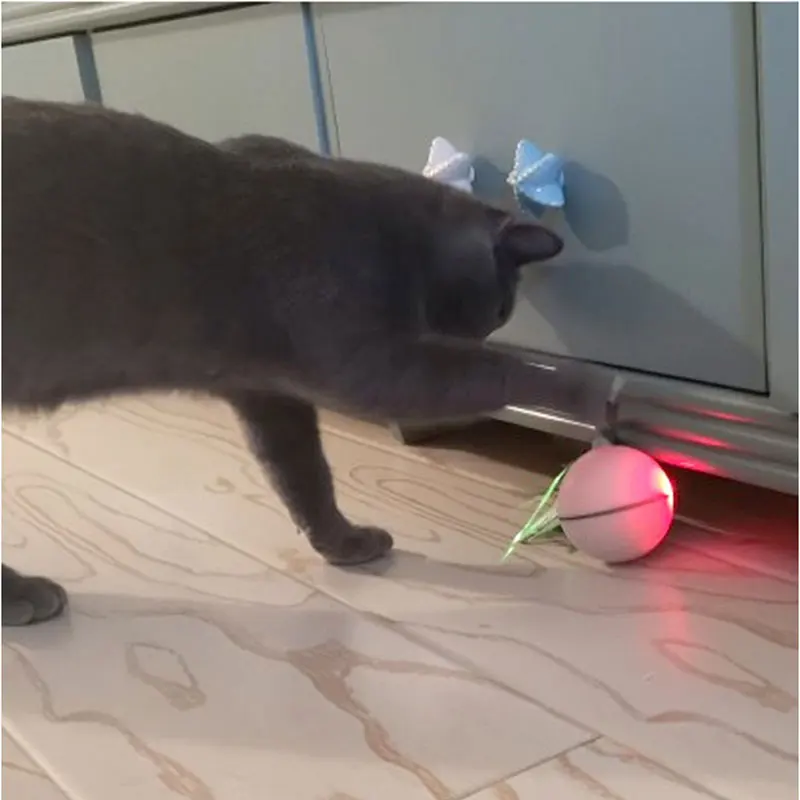 Электрический лазерный светодиодный светильник для кошек, Волшебный шар, зарядка через usb со светящимся фонариком, забавные интерактивные игрушки для домашних животных, кошек, собак