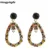 Hongyingfu Multicolor Gota de Água Brincos para Mulheres Liga de Zinco Resina Moda Brincos De Casamento De Luxo Acessórios Vestido Brincos