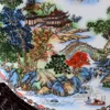 Jingdezhen Art Ceramic Ornamental Beautiful Landscape Plate Decoration Plate Wood Base House Porcelain Plate Set Wedding Gift 3