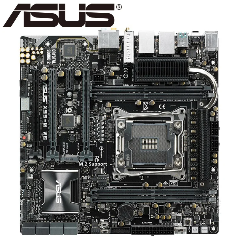 Настольная Материнская плата Asus X99 M WS Socket LGA 2011 V3 i7 X DDR4 128G ATX UEFI BIOS оригинальная б/у