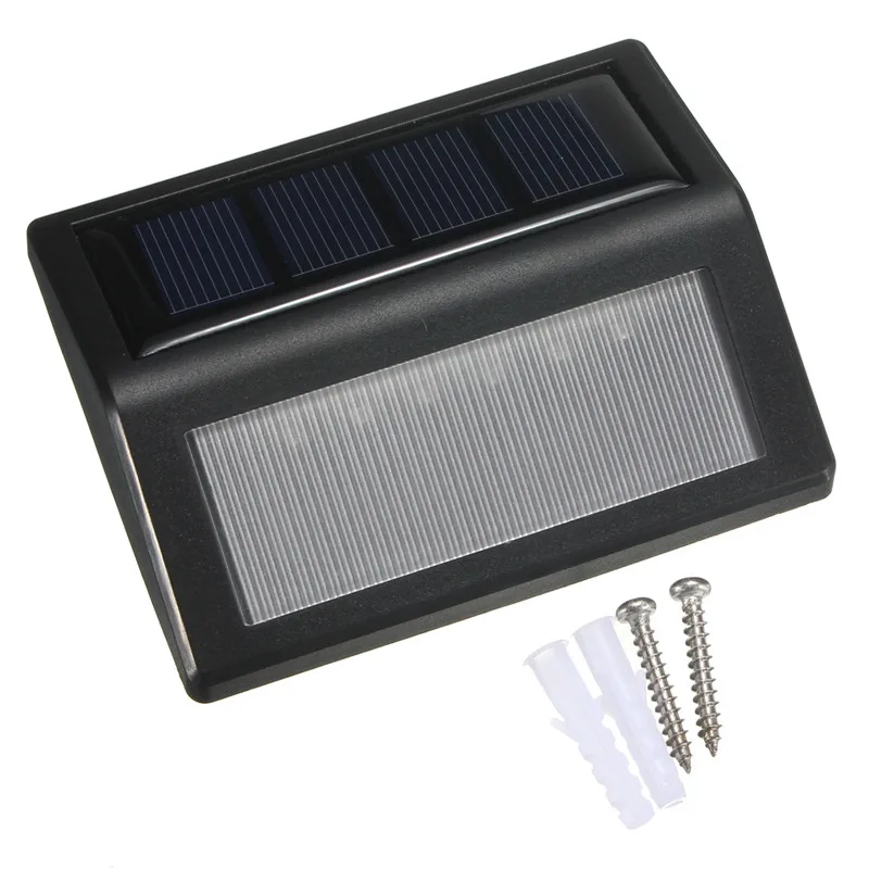 1 шт. 6 светодиодный светильник на солнечных батареях, настенный светильник, ландшафтный забор, уличный садовый светильник, теплый белый водонепроницаемый IP65