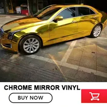 OPLARE Chrome Golden Best Quality Flexible Mirror Chrome Gold Vinyl Car Body Wrap For Car Wrapping