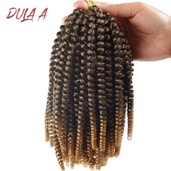 

Dula A 8Inch Soft Spring Twist Hair Extension Crochet Hair Braids Micro Synthetic Curly Weave Crochet Braids 30Roots