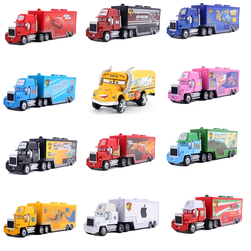 

Cars Disney Pixar Cars 3 Lightning McQueen Jackson Storm Cruz Ramirez Mack Uncle Truck Miss Fritter 1:55 Diecast Model Car Toys