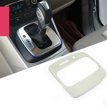 

Car styling interior trim Gear Panel circle sticker Gear Shift stainless steel products accessory For Ford Kuga Escape 2013-2017