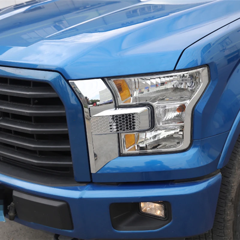 ABS передняя отделка части решетка наклейка для-17 Ford новая модель F150 2 шт