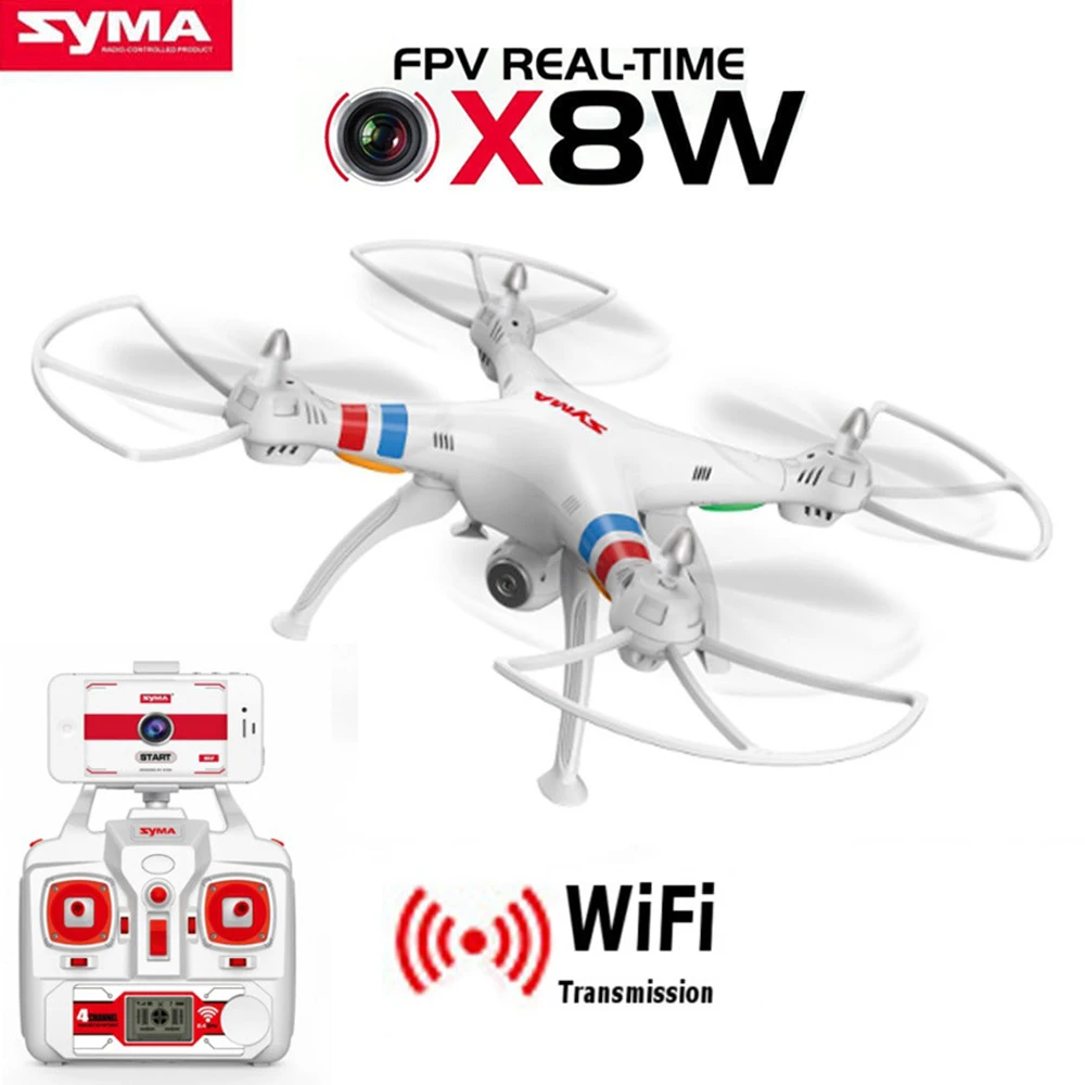 SYMA X8W с видом от первого лица Квадрокоптер с дистанционным управлением, беспилотные летательные аппараты с WI-FI Камера 2,4G 6-осевой Дрон Квадрокоптер SYMA X8C 2MP Камера RTF р/у вертолет со стальным корпусом и Камера VS X8HW