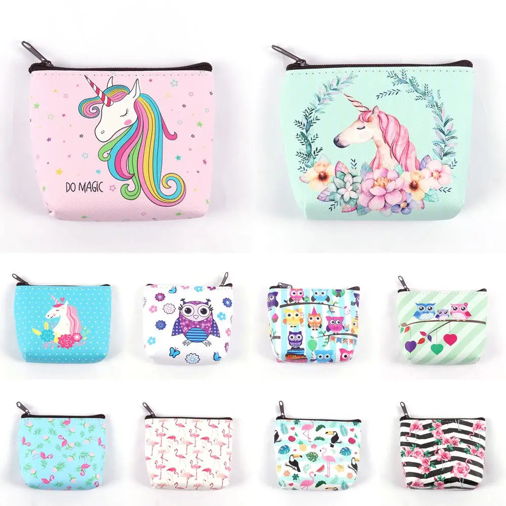 Women Girl Owl/Unicorn/Flamingo Printing Mini Portable Bags Fashion ...