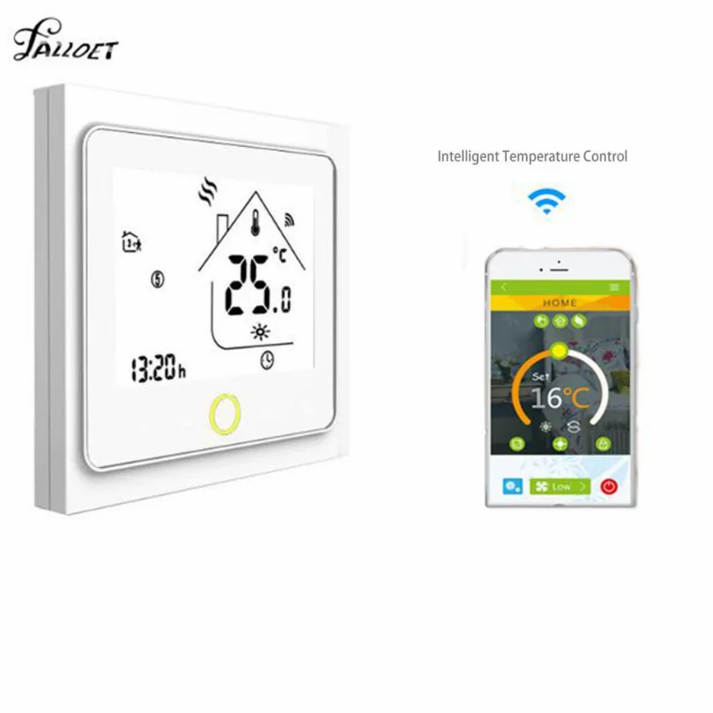 

WiFi Smart Thermostat Temperature Controller for Water/Electric floor Heating Water/Gas Boiler Works with Alexa Google Home