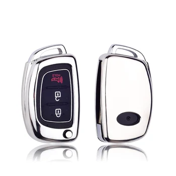 

Silver Smart TPU Key Cover Fob Case for Hyundai