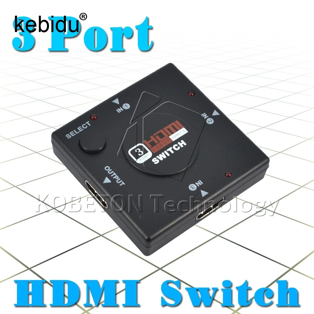 

Mini 3 Port HDMI Switch Switcher Splitter 3 input 1 Output Box HDMI Selector for XOBX 360 for PS3 for PS4 Smart HDTV 1080P