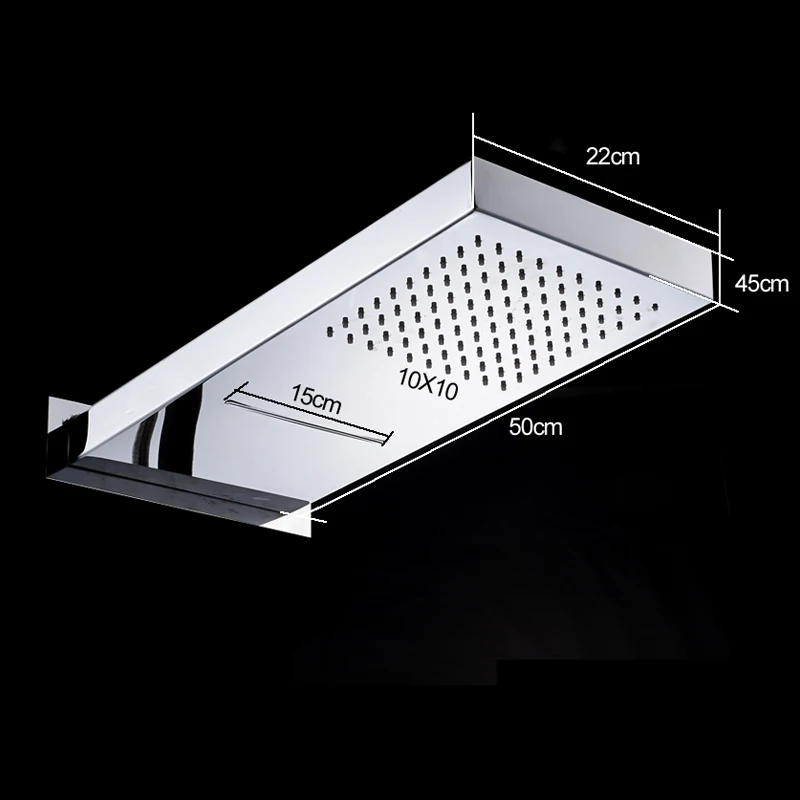 waterfall shower head