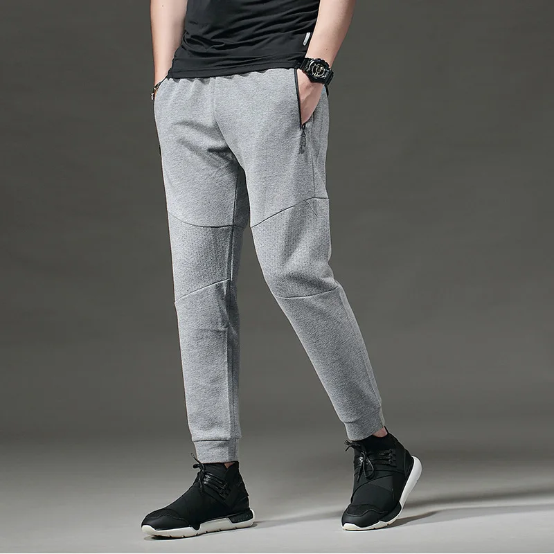 Новые мужские штаны, беговые штаны для бега, фитнеса, спортивные брюки для походов, кемпинга, спортивные штаны, Осень-зима, мужская тренировочная спортивная одежда - Цвет: Gray
