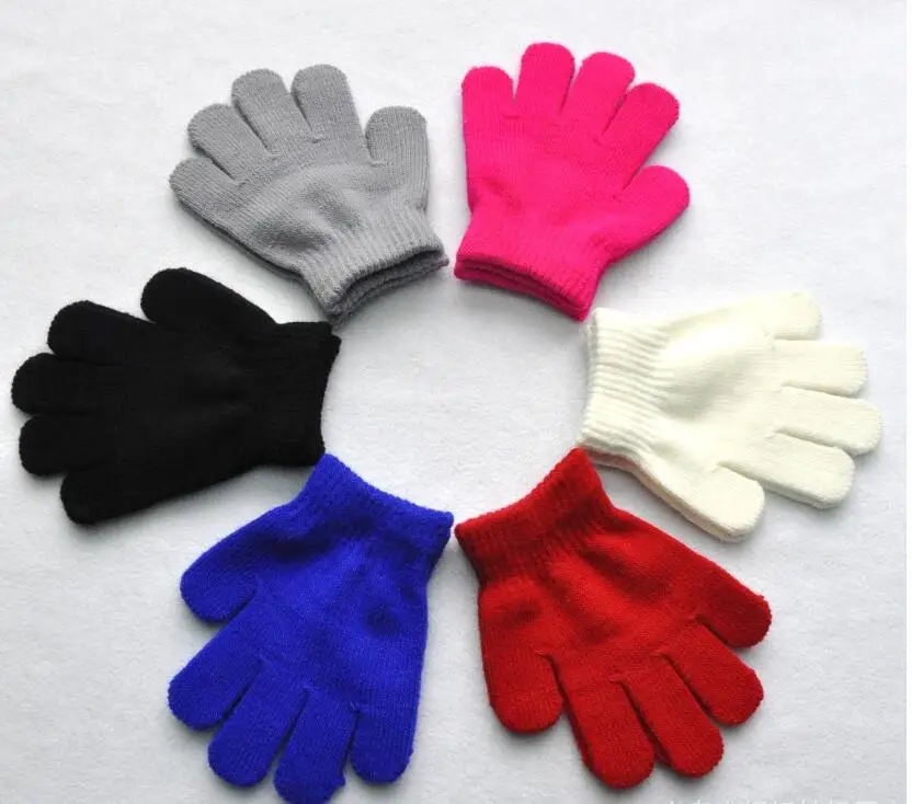 Baby Kid Gloves Knitted Gloves Autumn Winter Full Finger Knitted Goves