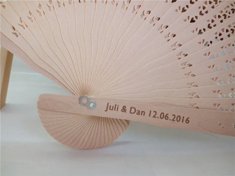 US $118.75 100pcsLot Personalized Vintage Chinese Aromatic Wood Pocket Folding Hand Fan With Organza Gift Bag Wedding Fan