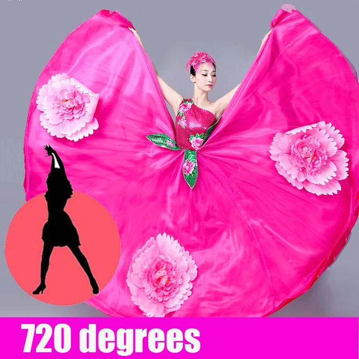 Flamenco Dress Woman Ballroom Dresses Spain Dancer Costume Women Spanish Costumes Gypsy Outfit Stage Performance Wear DN3591 - Цвет: 720 degrees