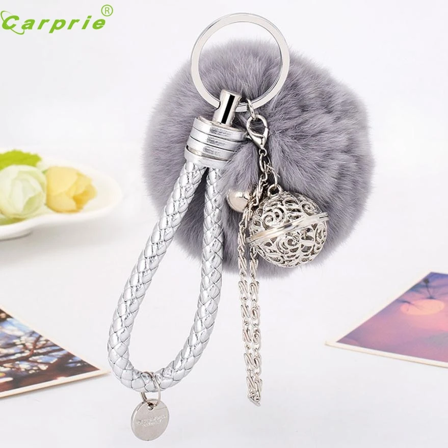

New Arrival Car-styling Fur Ball Car Keychain Pendant Handbag Charm Key Ring nr1