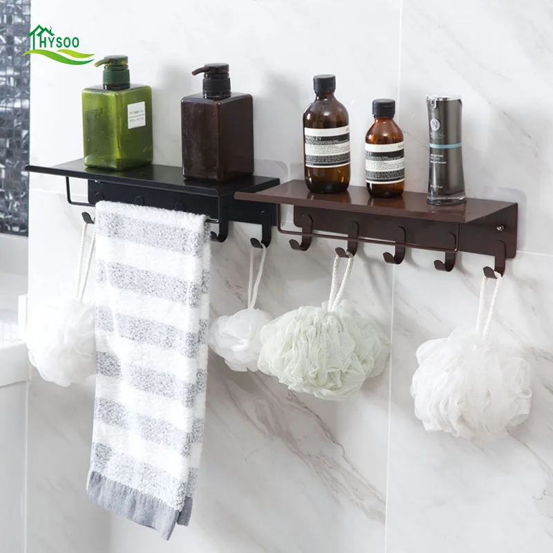 Wrought iron wall mounted racks bathroom free punch wall storage rack bathroom toilet bathroom