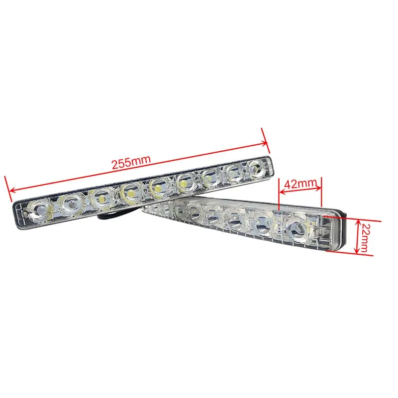 size of 9 led