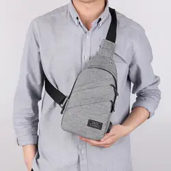 Поясная сумка для мужчин из ткани Оксфорд дикая сумка-мессенджер однотонная Водонепроницаемая нагрудная сумка Универсальный карман Bolso