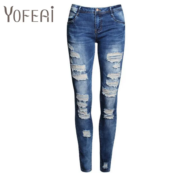 YOFEAI Новинка женские брюки модные сексуальные джинсы для женщин весенне-летние джинсы Рваные женские эластичные узкие джинсы женские