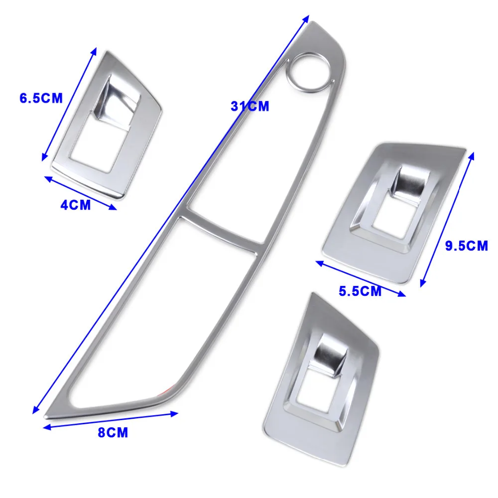 CITALL 4x хромированная Внутренняя дверь, окно, Лифт, отрегулируйте переключатель, панель, Накладка для BMW 5 серии F10 520 525 2011 2012 2013