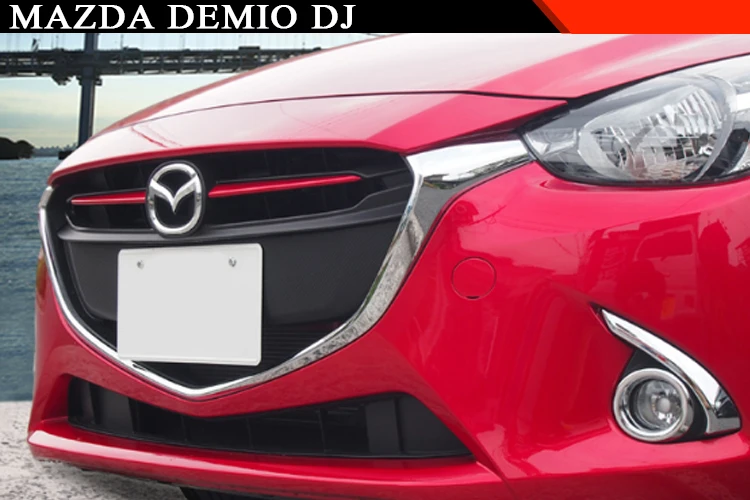 Хромированная передняя решетка гриль крышка отделка молдинг для Mazda 2 Demio DJ DL мазда2 хэтчбек седан аксессуары Стайлинг