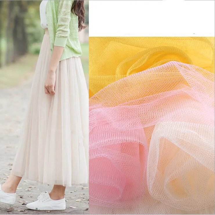 

10yards/lot Soft tulle fabric netting fabric solid color 160cm wide polyester mesh ground tulle roll for wedding dress