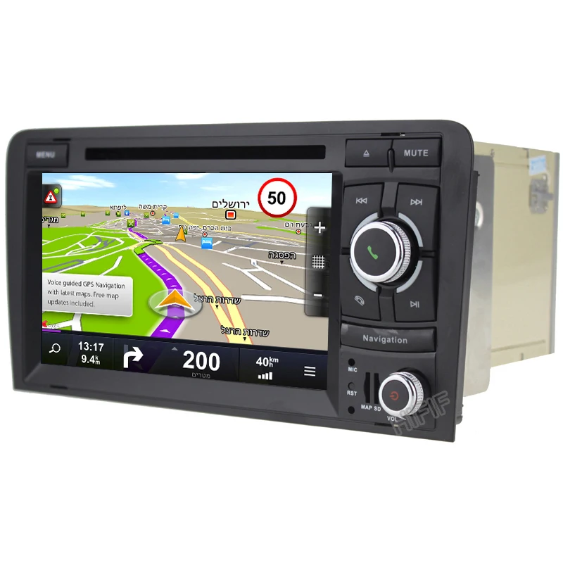 Excellent Android 8.0 4GB+32GB 7" 2 DIN Car DVD Player GPS Navigation Radio Canbus USB SD for Audi A3 8P/A3 8P1 3-door Hatchback/S3 8P/RS3 5