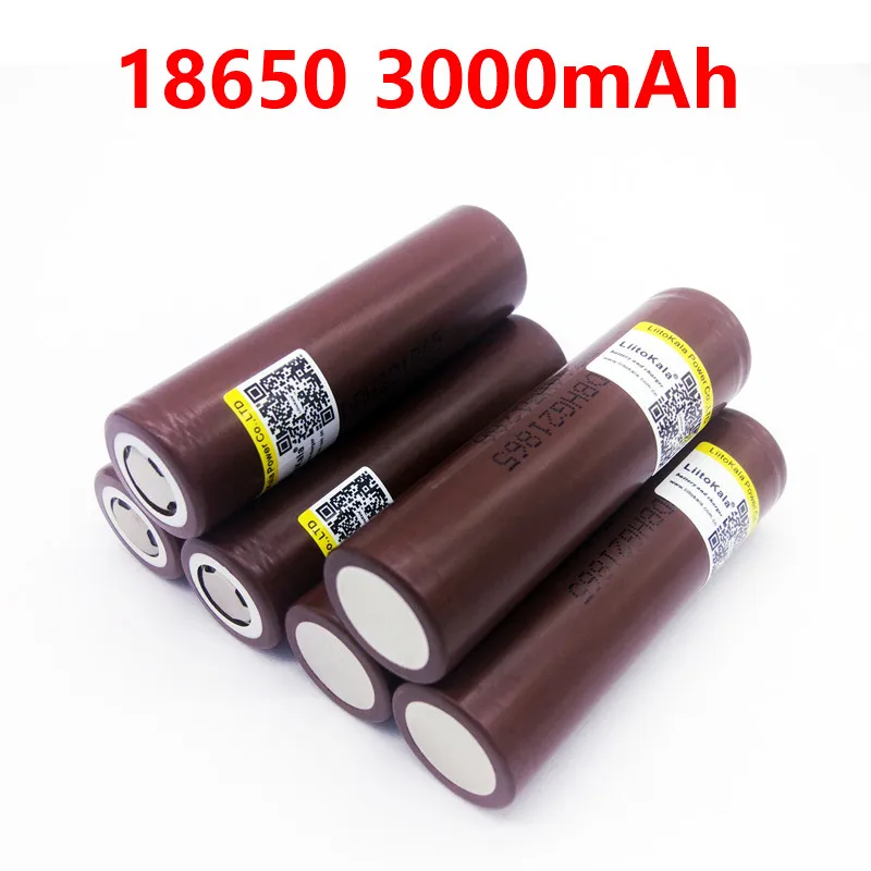 Новая LiitoKala HG2 18650 батарея 3.7V3000 mAh, 18650 30A аккумуляторная батарея