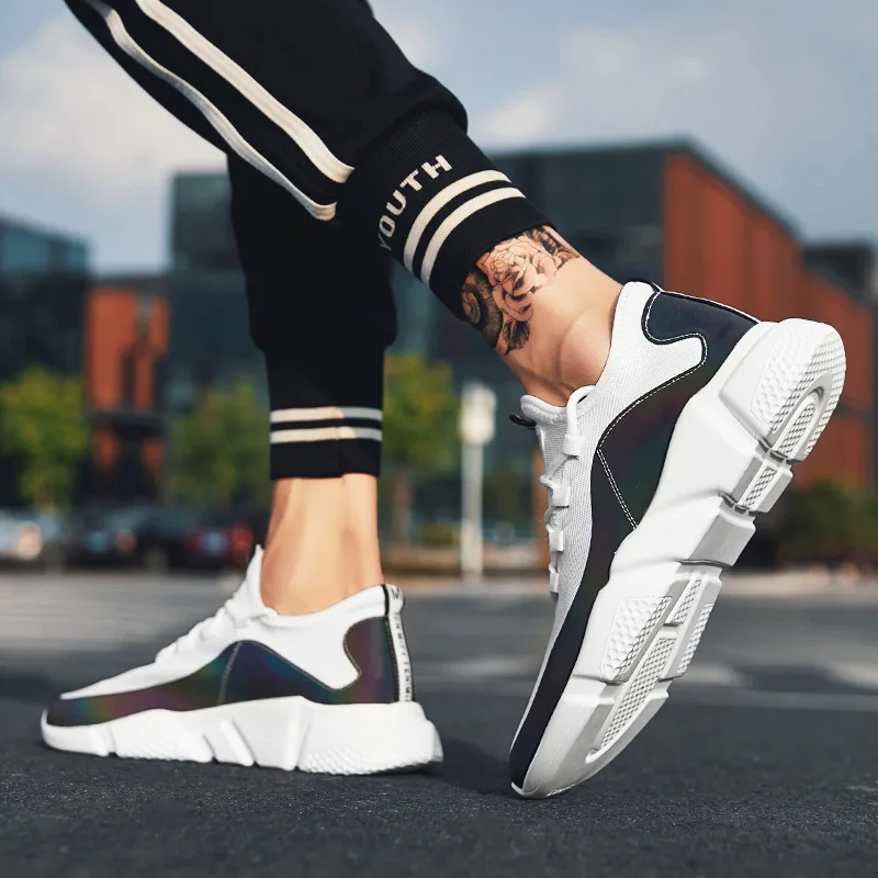 Hommes Solide Garçons Noir Concise Vulcaniser D'hiver Chaussures Patchwork blanc Bande Sneakers Décontractées Mode Respirant Mesh Air Toile qvnOZxEXY