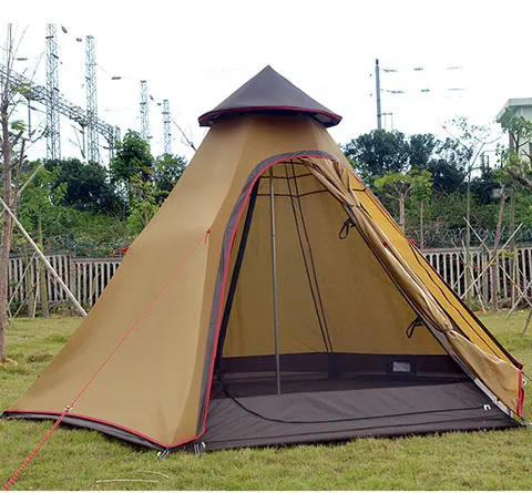 Best price at $104 Cheap 2017 New Luxury Indian yurt 2 layer driving hiking fishing beach party faimly hexagonal tower park picnic outdoor camping tent