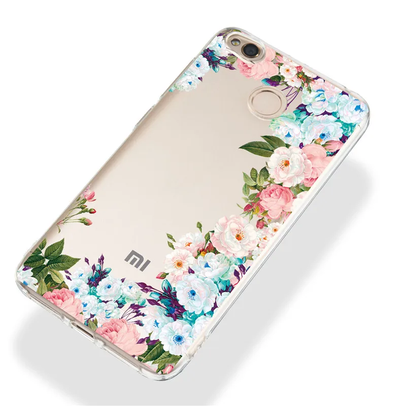3D Relief Flower Pattern Clear TPU Case (17)