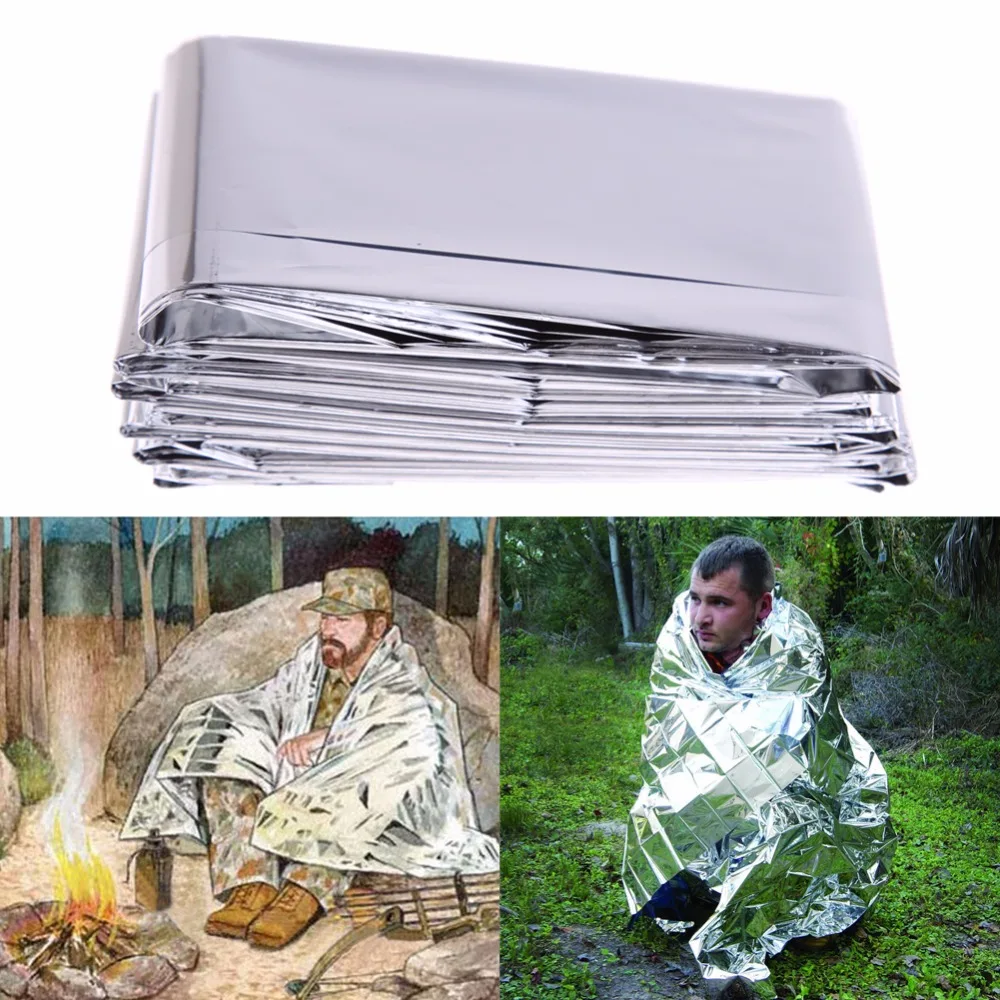 210*130 см спасательный военный аварийный одеяло для выживание на открытом воздухе спасательный изоляционный занавес одеяло серебряные дорожные комплекты