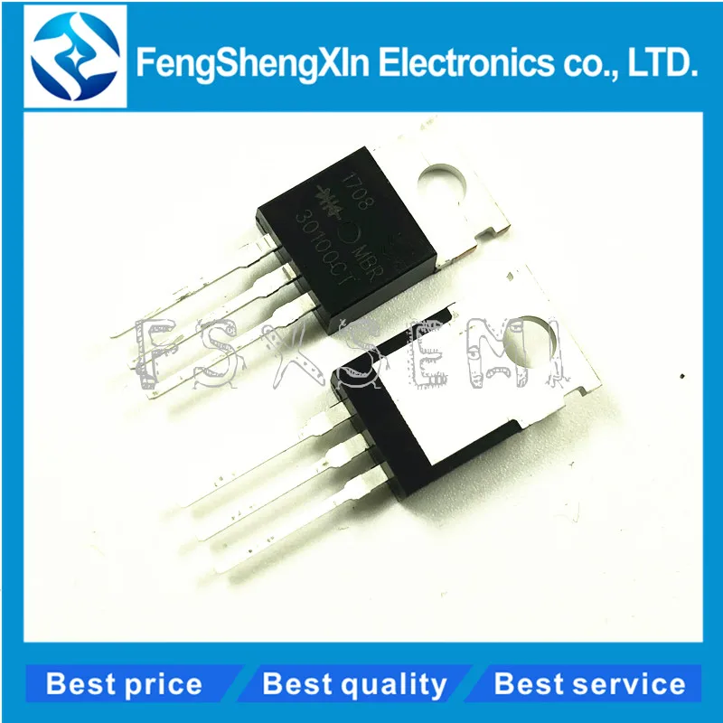 

10pcs/lot MBR30100CT B30100G MBR30100 MBRF30100CT TO-220 30 Amp HT Power Schottky Barrier Rectifier 100 Volts to 200 Volts