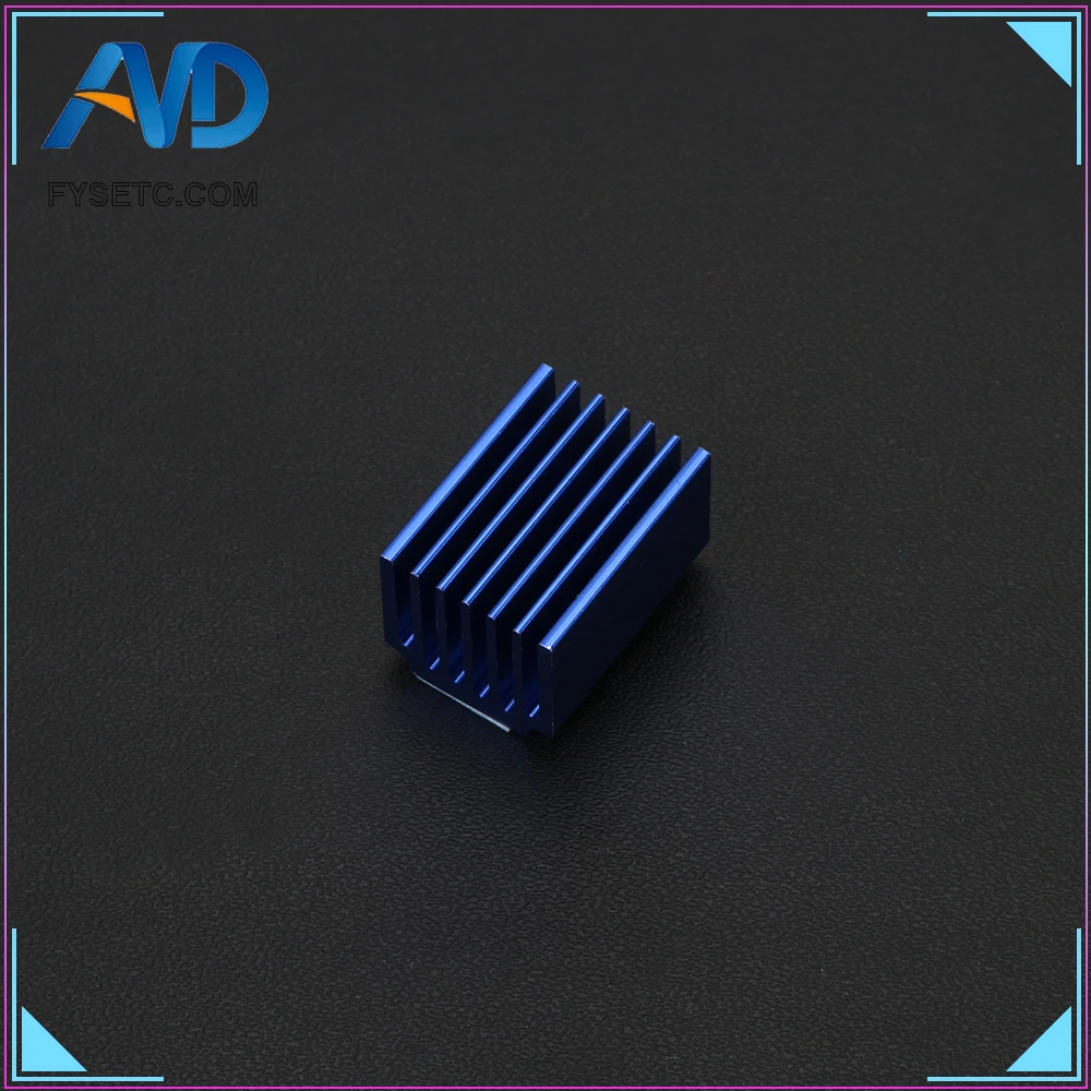 3D طابعة أجزاء محرك متدرج كبيرة الأزرق الألومنيوم سائق الحرارة بالوعة تبريد كتلة غرفة تبريد ل FYSETC TMC2100 TMC2208 V1.2 TMC2130 3D طابعة أجزاء محرك متدرج كبيرة الأزرق الألومنيوم سائق الحرارة بالوعة تبريد كتلة غرفة تبريد ل FYSETC TMC2100 TMC2208 V1.2 TMC2130