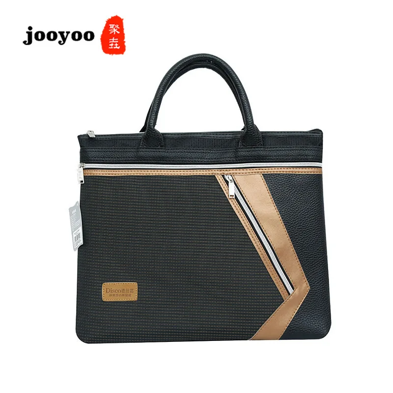

Men's Business Waterproof Thickened Three-dimensional Handbag Briefcase Double Zipper Simple Fashion jooyoo