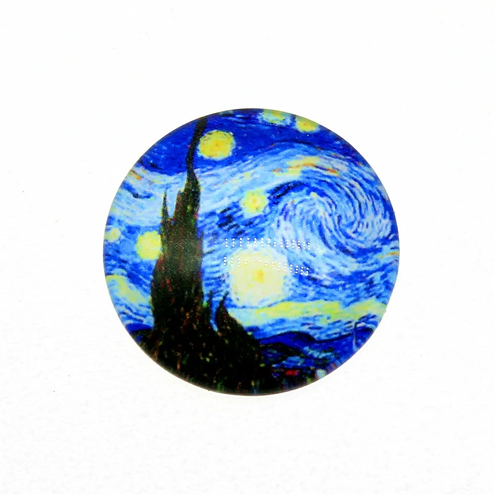 

10pcs 8~40mm Van Gogh Starry Sky Glass Cabochons For Jewelry Making Handmade Round Glass Cabochons