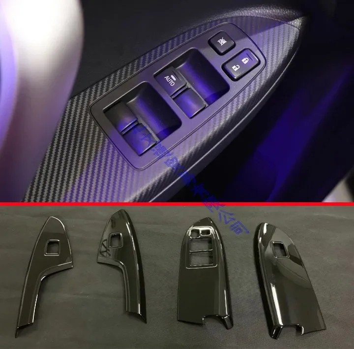 

For Mitsubishi ECLIPSE CROSS 2018 2019 black left hand drive Door Window Armrest Cover Switch Panel Trim Molding Garnish