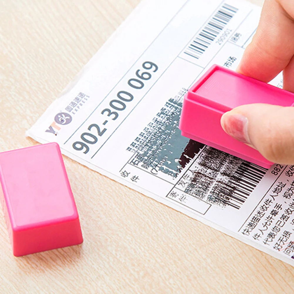 Seal Security Hide ID Garbled Self Inking Rubber Stamps Protect