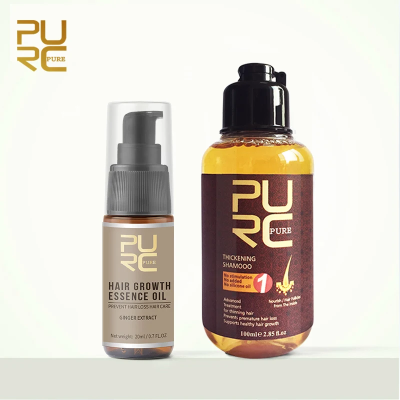 PURC Grow hair эссенция для быстрого роста волос Масло жидкое лечение Предотвращение выпадения волос уход за волосами 20 мл и утолщение волос шампунь