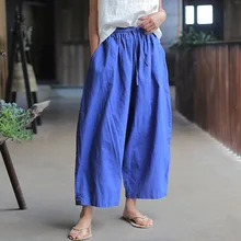 SCUWLINEN 2019 летние женские брюки одноцветные эластичная талия