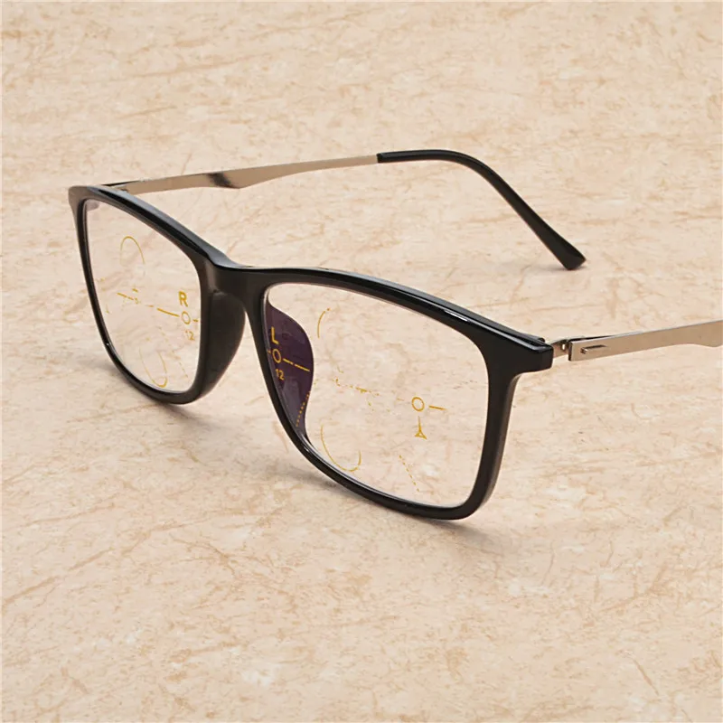 

Brand Progressive Multifocal Lens Reading Glasses Men Presbyopia Hyperopia Bifocal Glasses Sun Photochromic eyeglasses FML