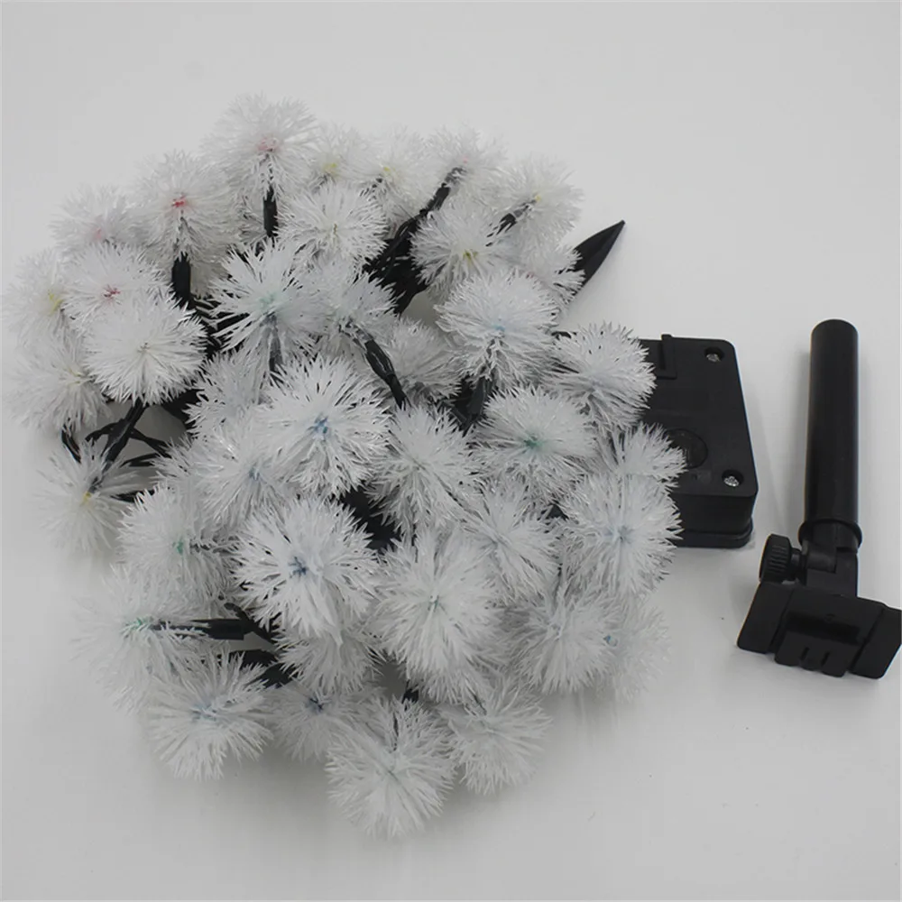 Solar Lamps 4.8M 20LEDs Snowball Snowflake luz Garland String Light Waterproof Decoration Outdoor Christmas Garden Solar Lamp (3)