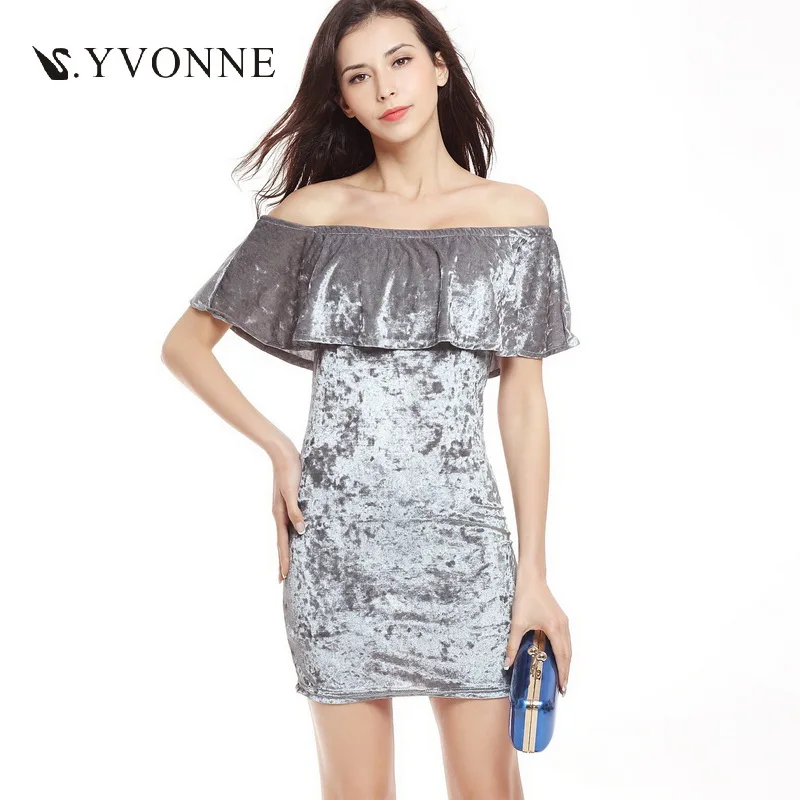 Для женщин Повседневное летнее платье бархат оборками Лоскутная Slash Средства