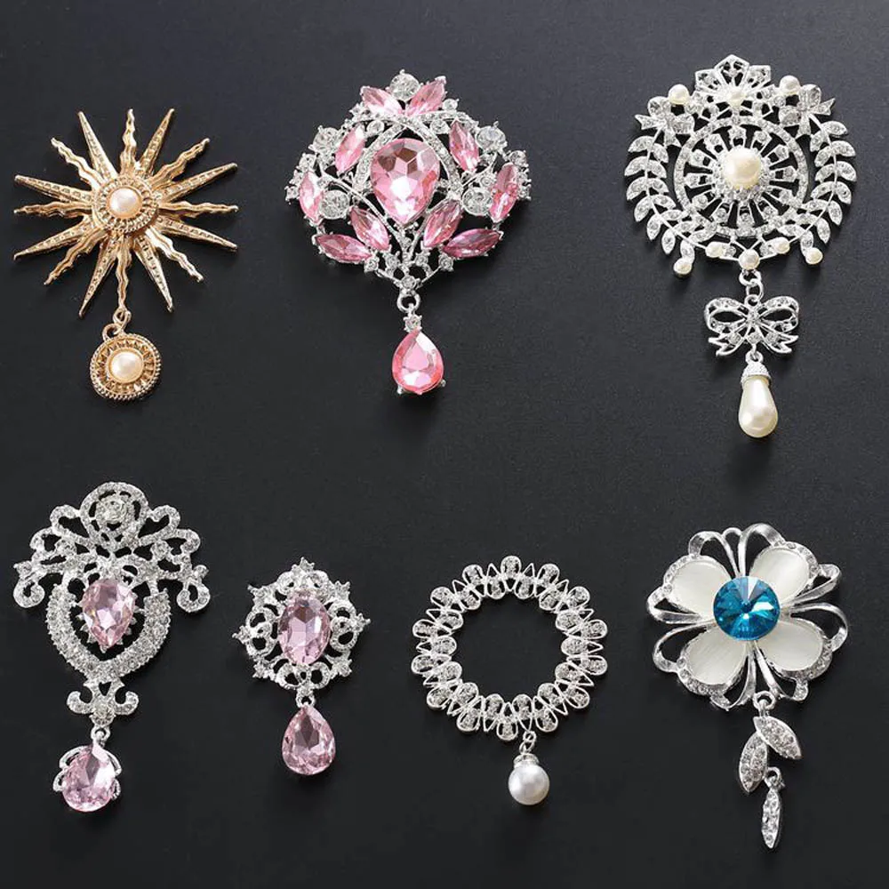 

2pcs/lot Rhinestones Buttons for Tie Bow DIY Materials Handmade Sewing Hair Bow Shoes Flatback Brooch Button Jewelry Accessories