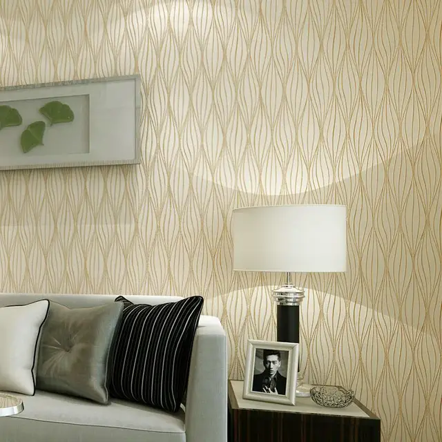 Minimalis Wallpaper 3D Ruang Tamu Abstrak Geometris Kurva Timbul