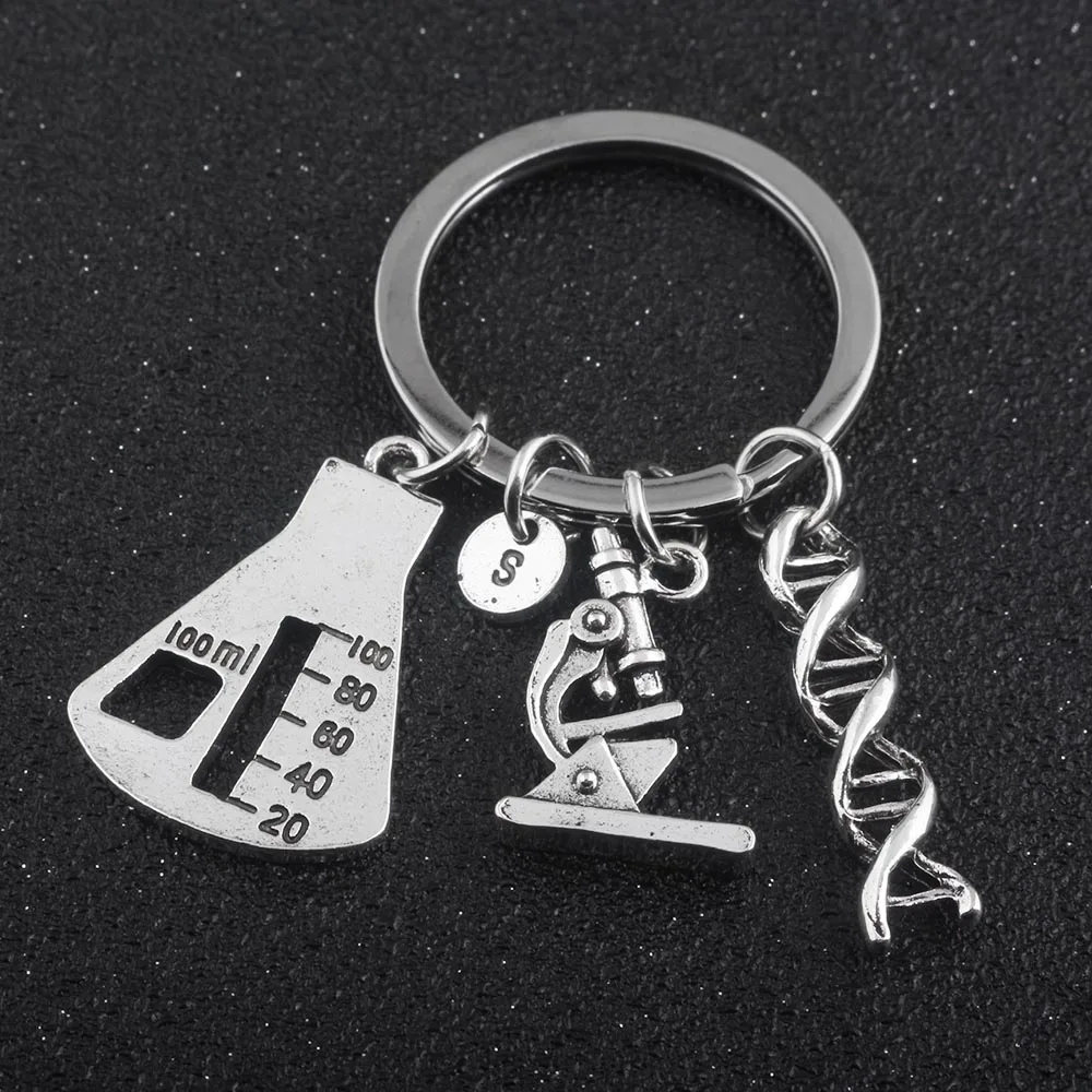 RJ Новая креативная коническая колба химическая молекулярная DNA подвеска в виде микроскопа ожерелье химический биологический экспериментальный инструмент ожерелье s