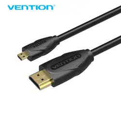 Vention Micro HDMI позолоченный HDMI 1 м 1,5 м 2 м 3 м в 3D 1,4 High Premium HDMI кабель адаптер для планшета HDTV камера VAA-D03
